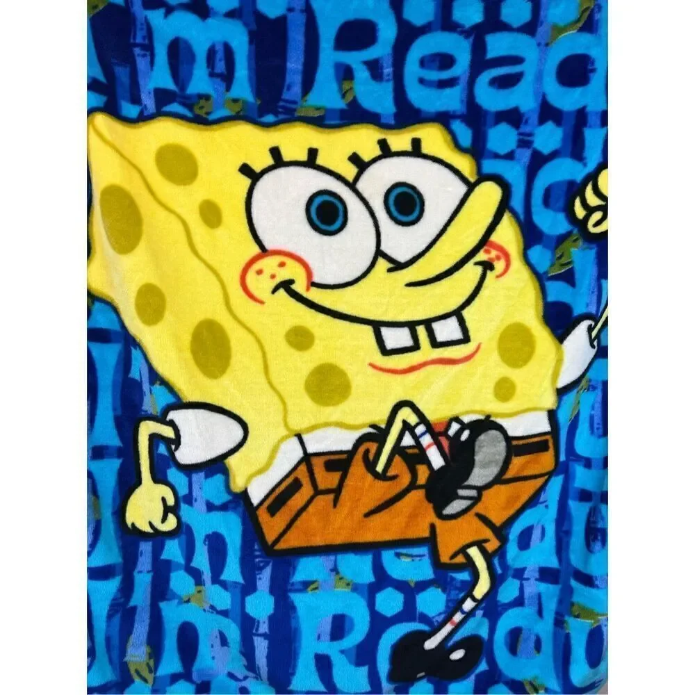 Vintage 90s Y2K SpongeBob Graphic Blanket I’m Ready